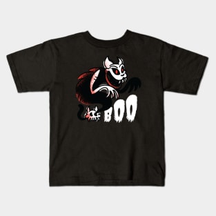 Boo Ghost Cat Kids T-Shirt